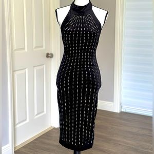 Black Velvet Halter Dress